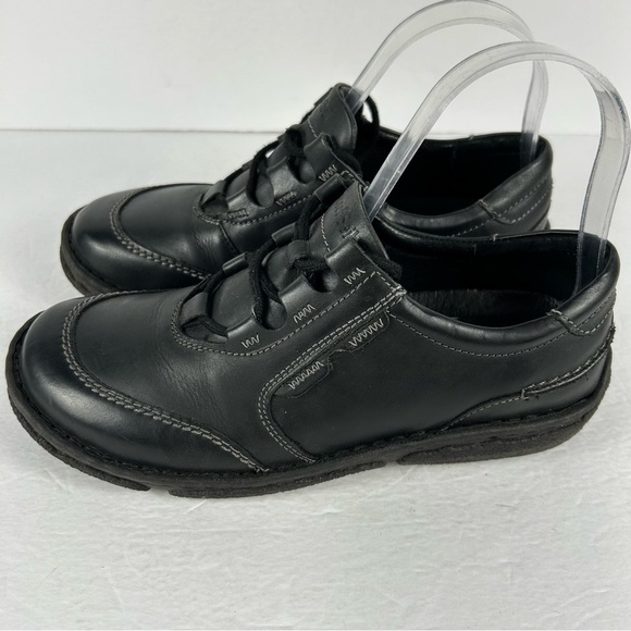 ❤️ Josef Seibel Black Leather Women Loafers Size 37 - Picture 6 of 9